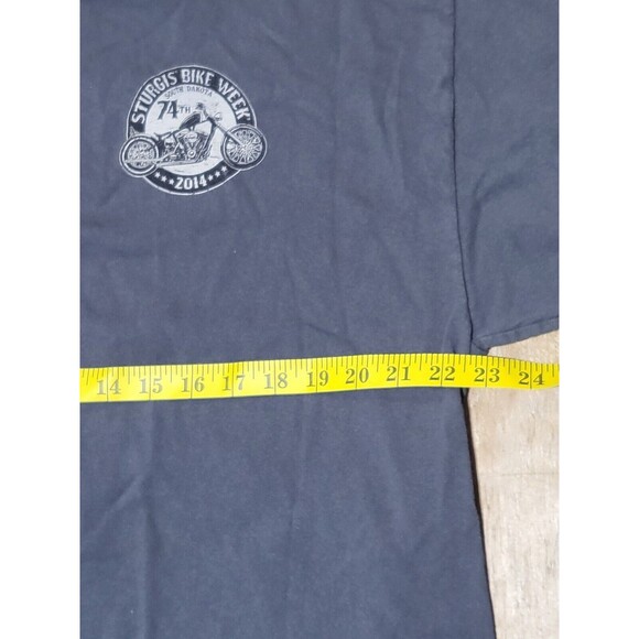 Sturgis Bike Week 2014 74th Anniversary Mens XL Gray Shirt Motorcycle @k2 - Picture 4 of 8